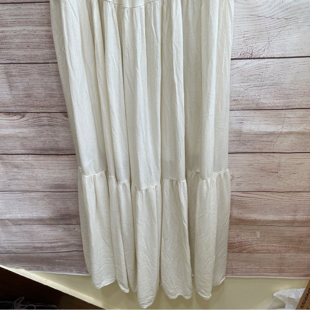 AMERICAN EAGLE CROCHET LACE BOHO COTTAGECORE MAXI DRESS IN CREAM - Picture 8 of 12